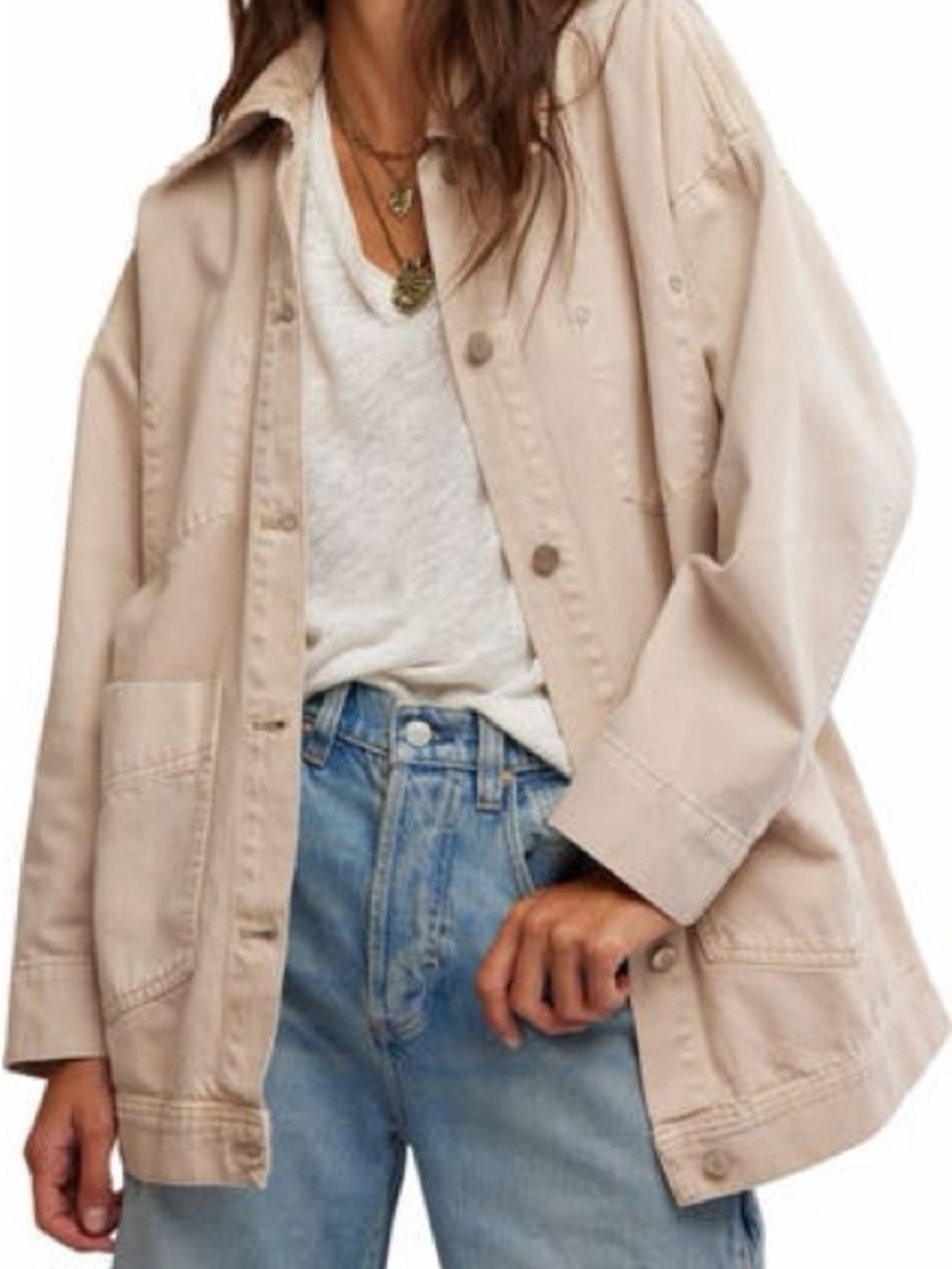 Free People Avery Denim Utility Jacket
